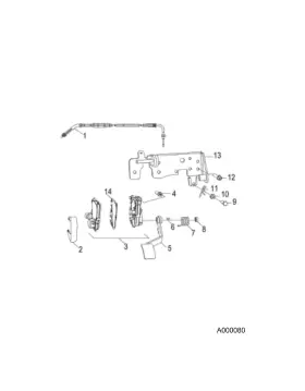 0454615 Polaris Throttle Control Shield Genuine Oem Part Qty 1