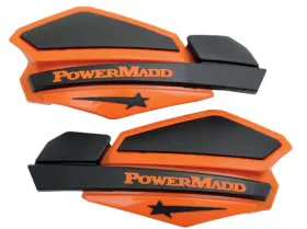 34205 Powermadd Inch Star Series Handguards Atv Utv Mx Snowmobile - Orange/black