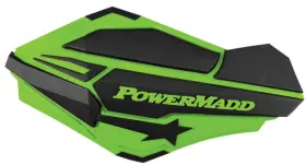 34403 Powermadd Inch Sentinel Handguards Atv Utv Mx Snowmobile Ski-doo Green/black