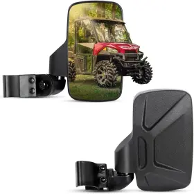 Rm093-2 Ransoto Ranger Side Mirror Utv Rear View Compatible With Black