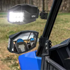 800036 Roador Pro-fit Utv Side View Mirrors With Led Lights Lighted Profit Black