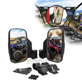 Yj-20250415-3 Roinroji Adjustable Off Road Rear View Side Mirror Set For Atv Utv Driver Passenger