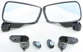 18081 Seizmik Universal Utv Folding Side View Mirrors For 1.5 Inch Bars Black