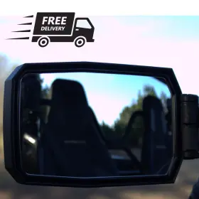 Seizmik 63-90094 Trailrider Side Mirrors 2.00 Inch Roll Bar Cast Aluminum Utv Pair