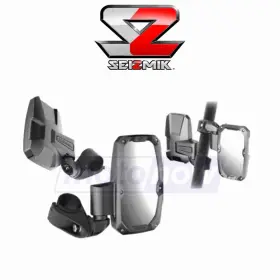 Seizmik Mn/121v Embark Abs Side View Mirrors For 2015-2021 Kawasaki Kaf820 Mule Cr