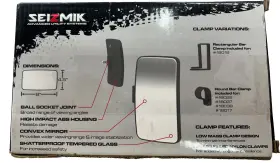 Sm-18037 Seizmik Seizmik- Utv Side/rear View Mirror- 1.5 Inch Round Bar Clamp-