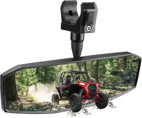 Mr101c Shejisi Utv Rear View Mirror Sxs Fits For 1.5 Inch To 2.0 Roll Cage Black