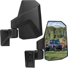 Mr204d Shejisi Utv Adjustable Side Mirrors For Polaris Ranger Crew/xd 1500 Wide Foldable Door