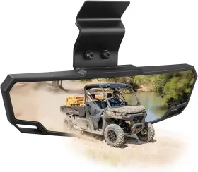 Utv-87c Shejisi Utv Rear View Mirror Compatible With Can Am For Defender Ranger Black