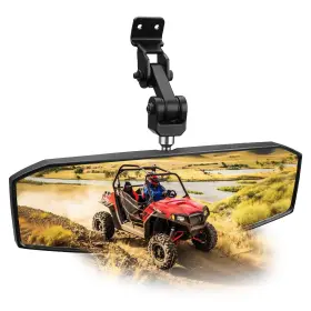 Utv-mr101f Shejisi Utv Rear View Mirror Polaris Ranger Medium Black