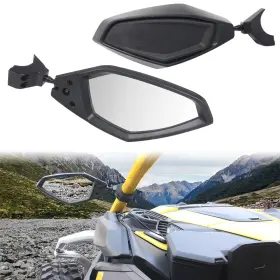 Bas-cz800044 Shinjew Aluminum Rearview Side Mirrors Compatible With 2024 2025 Can Am Maverick R/r Max