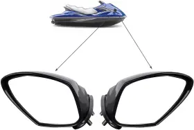 Spauto-11 Spauto 604270102244 Pwc Waverunner 2005-2009 Mirror Kit Left And Left&right Set Black