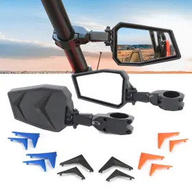 1.75ftft-2 Speedy Mp-1232-bk 1 Pair Inch Utv Side Mirrors Foldable For Polaris Rzr S 800 900 Xp 1000