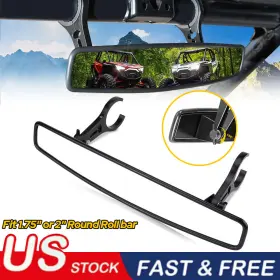 Hsj-utv-38cm Taous Utv 1.75 Inch Rear View Center Convex Mirror For Polaris Rzr 800 900 Xp 1000 Yamaha