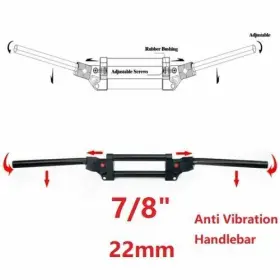 Atvhb-22-bla-mr-928 Tarazon 22mm 7/8 Inch Adjustable Handlebars Anti Vibration For Honda Trx 400ex 300ex Trx450r