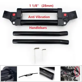 Atvhb-28-bla-fb-69 Tarazon 1 1/8 Inch 28mm Anti Vibration Handlebars For Honda Trx300ex Trx400ex Trx 450r 450er