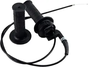 Cpkl0043 Topemai Throttle Handle Grips And Cable For Atv Quad Pit / Dirt Bike Baja Mini Black