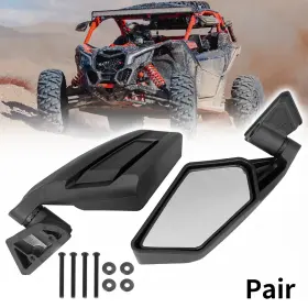 Uauto1 752374510592 Utv Rear View Racing Side Mirrors Off-road For Can Am Maverick X3 Max Suzuki