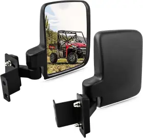 Unigt Rm-005 Side View Mirrors Compatible With 2013-2023 Polaris Ranger 500 570 900 Black