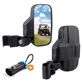 Rm009 Unigt Utv Rear Side View Mirrors For 2015 Polaris Ranger And Can-am Defender