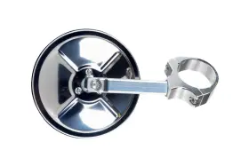 2497-cd Utv Inc Machined Billet Aluminum 1.5 Inch Clamp On 5 Round Side Mirror