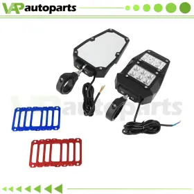 Vap16746700us Vap-autoparts For Polaris Rzr 1.75 Inch -2 Roll Cage Utv Rear View Side Mirrors With Led Light 2pcs