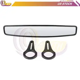 Wh167459tm Whee Universal Utv Wide Rear View Race Convex Mirror With 1.75 Inch Roll Bar For Polaris