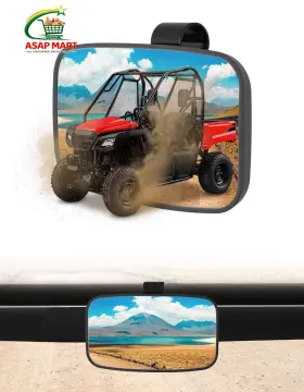 1.nj.0015 Xatvxutv Center Rear View Mirror For Honda Pioneer 520 500 700 Black