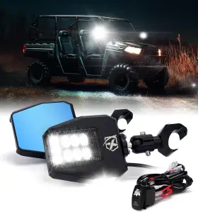 Sxl-sm-g25-clr-v1-1 Xprite Clear Lens Utv Rear View Side Mirrors With Led Pro-fit For Polaris Ranger General