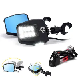 Xprite Sxl-sm-g26-clr-v1-2 Rear View Side Mirror &light For Polaris Ranger 1000 Xp Crew 570 900 500 Pro-fit