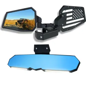 Utv-cm-g15-13in Xprite Utv Rear View Center Mirror With Light For 2017-2025 Polaris Ranger Pro Xp