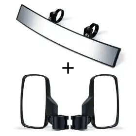 Utv-sm-g7-1.75in Xprite Utv-cm-g2 Utv Rear View Center And Side Mirror Set For Polaris Rzr Xp 1000 900 Ranger Turbo