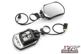 Xtc Power Products Xt-six12-a-175 Six12 Utv Side Mirrors With Amber Light And Rigid Front - Clamp Size 1.75 Inch