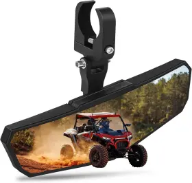 Utvmirror01 Zidiyoruo Utv Rear View Mirror Adjustable Sxs Rzr Center Rearview With Black