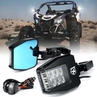 Utv Side View Mirror With Led Spotlight & C-clamp Brackets By Xprite Used. Price: $116.24.