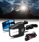 Utv Side View Mirrors Aluminum W/led Spot Light Smoke Lens For 1.75"-2" Roll Bar New. Price: $89.99.
