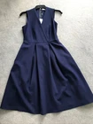Closet London Navy V-neck Full Skirt Wrap Dress Size Rrp 82 New. Price: $20.14.