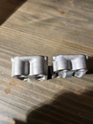 1987 Honda TRX250X #2 Steering Stem Clamps 53223-HB3-000 + 53224-HB3-000 Used. Price: $10.00.