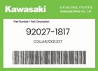 Kawasaki Genuine COLLAR,10X21.3X7 92027-1817 New. Price: $14.35.