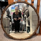 Friedman Brothers Decorative Arts Inc Round Mirror With Carved Bark-like Frame Used. Price: $300.00.
