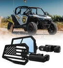 Utv Rear View Side Mirrors U.s. Flag W/ Clamp Fits 1.75"-2" Polaris Rzr Can-am New. Price: $62.22.