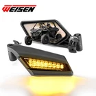 Utv Rear-view Side Mirrors W/led Lights For Polaris Rzr Pro Xp 4 New. Price: $44.53.