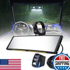 Xprite 9" Utv Rear View Center Mirror W/interior Lights And Rocker Switch, Alumi New. Price: $83.69.