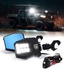 Clear Lens Utv Rear View Side Mirrors W/ Led Pro-fit For Polaris Ranger General New. Price: $99.99.