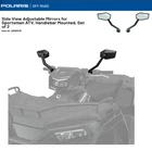 Polaris Sportsman Side View Handlebar Mounted Adjustable Mirrors (set-) 2890578 New. Price: $129.99.