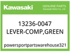 Kawasaki Oem Part 13236-0047 Lever-comp,green New. Price: $134.44.