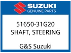 Suzuki Oem Part 51650-31G20 Shaft, Steering New. Price: $291.06.