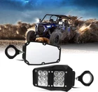 Utv Rzr Offroad Side Rear View Mirrors With Led Spot Light Compatible New. Price: $87.27.