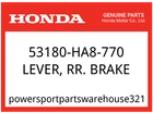 Honda Oem Part 53180-HA8-770 Lever, Rr. Brake New. Price: $35.60.