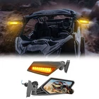 Adjustable Racing Side Mirrors W/ Led Turn Signal Lights For Can-am Maverick X3 New. Price: $41.39.